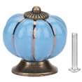 thumbnail image 1 of Perillas de calabaza de cerámica de estilo europeo para muebles de cajones de gabinete Sailing Azul, 1 of 9