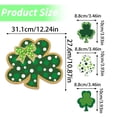 thumbnail image 3 of St Patricks Day Shamrock Door Hanger, Green Polka Dot Clover Welcome Sign with Hanging Ornaments, St Patricks Day Decorations for Front Door Porch Wall Decor, 3 of 9