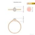 thumbnail image 4 of ANGARA Natural Pear-Shaped Diamond Halo Engagement Ring in 14K Rose Gold for Women (Size-4x3mm| Color-H| Clarity-SI2) | April Birthstone, Anniversary, Jewelry Gift for Women | Natural Diamond Ring, 4 of 9