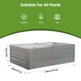 thumbnail image 4 of Aukfa Galvanized Raised Garden Bed, 2 Pack 8x4x2FT Metal Planting Box Outdoor for Vegetable, Fruit,Planter Gardening, 4 of 8