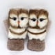 thumbnail image 1 of Guantes de peluche de animales de dibujos animados, guantes de invierno cálidos de piel de conejo tejidos para mujer, lindos guantes, 1 of 1