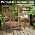 thumbnail image 6 of Nalone All-Weather Resistant HDPE Outdoor Rocking Chair, Oversized Patio Rocker, Brown, 6 of 6