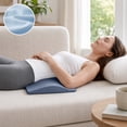 thumbnail image 2 of Ergonomic Lumbar Support Pillow for Side Sleepers Back Pain Relief Waist Cushion Contoured Ice Silkly Bed Rest Pregnancy Sleeping Support Soft Comfortable Pad Reading Relaxing Lumbar Waist Pad, 2 of 6
