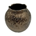 thumbnail image 4 of Bergamo Art 8 Inch Tall Decorative Handmade Aluminum Flower Vase in Bronze, 4 of 4