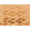 thumbnail image 1 of Ahgly Company Machine Washable Indoor Rectangle Transitional Yellow Orange Area Rugs, 2' x 5', 1 of 7