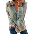thumbnail image 2 of 2023 Chandail en Molleton Mode pour Femmes 50 % de Réduction Liquidation Hauts pour Femmes Automne Manches Longues Chandail Ample Chemise Habillée Décontractée Dames Chandails en Molleton à Col Rond Rayé, 2 of 5