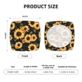 thumbnail image 6 of Lsque Scottish Blue Plaid Sunflower Printed Square Couch Cushion Covers, Floral Sofa Cushion Covers Replacement, Stretch Couch Covers for Couch-16.9in, 6 of 9