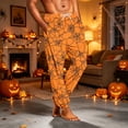 thumbnail image 4 of Mens Halloween Pajama Pants Horror Pumpkin Ghost Print Lounge Drawstring Halloween Pjs Bottoms Pants Elastic Waist Comfy Sleepwear For Men, 4 of 5
