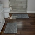 thumbnail image 2 of Somerset Home 2 Piece Memory Foam Bath Mat Set - Platinum, 2 of 7