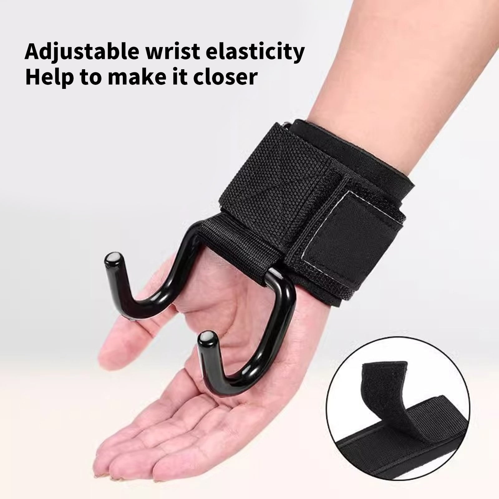 Regulable Pull Up Trainings Aid Wrist Straps Heavy Type Iron Hook Antislip Grip For Strength Exercises