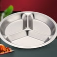 thumbnail image 6 of Harlik 3-Compartment Meal Tray - Durable Cafeteria Lunch Plate for Students - Cooking Utensils, 6 of 9