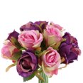 thumbnail image 3 of 12 Cabezas Artificial Boda Vacaciones Ramo 25 General Decoración Floral de Bricolaje - Púrpura perfecl Flor de seda artificial de la boda, 3 of 8