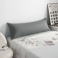 thumbnail image 4 of Ntbay Cotton Ultra Soft Body Pillowcase with Envelope Closure, Breathable and Smooth Body Pillow Cover, 20"x54", Smoke Gray, 4 of 5