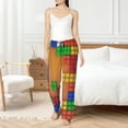 thumbnail image 4 of Fuzoiu Colorful Building Blocks A Print Women's Pajama Pants,Lounge Pants with Drawstring and Pockets, Casual Pjs Sleep Bottoms, Women's Sleep Pants-Large, 4 of 6