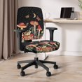 thumbnail image 3 of ZUXONGSY Mushroom Moon Office Chair Cover 2 Pack Stretch Rotating Chair Slipcover Furniture Protector Standard Size Chair Protector Suitable for Computer Chairs Office Chairs, 3 of 7