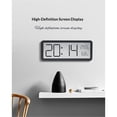 thumbnail image 2 of Digital Wall Clocks Battery Operated,Modern Wall Clocks for Living Room Decor, Simple Digital Wall Clock with Temperature/Date/Time, Small Desk Clock for Bedroom Office(Black), 2 of 5