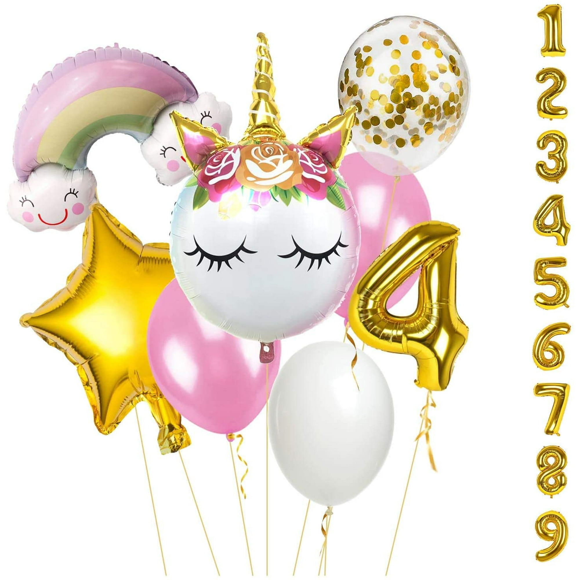 Rainbow Unicorn Birthday Supplies Set Unicorn Balloons S Plates Napkin