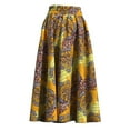 thumbnail image 3 of XIAOHUAGUA African Women Skirt with pocket and belt Elastic waist, 3 of 5