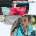 thumbnail image 5 of Kuiaobaty Sea Turtle Print Car Seat Towel Cover After Gym Hibiscus Plumeria Print Sweat Towels for Car Seats Quick-Dry Seat Shield for Truck Sedan SUV, Easy to Install, 5 of 8