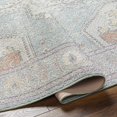 thumbnail image 5 of BoutiqueRugs Mwani Bohemian Vintage Medallion Area Rug - Oriental Floral Carpet for Living Room, Bedroom - Machine Washable - Peach, Blush, Gray, Blue - 7'10" x 10'6" (8x10), 5 of 9