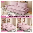 thumbnail image 4 of LLappuil 73" Pull Out Sofa Bed Queen Size, Velvet Loveseat Sofa Couch Convertible Sofa Bed for Living Room Pink, 4 of 9