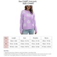 thumbnail image 3 of Flower Pattern Dropped Shoulder Sweater, Stylish Dropped Shoulder Sweater Round Neck Long Sleeve Machine Washable Acrylic Fiber Cute  for Holiday for School Light, 3 of 7