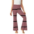 thumbnail image 6 of Ugoldhm Girls Striped Flare Pants - Elastic Waist Bell Bottom Trousers French Retro Style (5-16Y), 6 of 6
