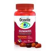Ocuvite Eye Vitamin & Mineral Supplement, Eye Health Adult Gummies, Contains Lutein & Zeaxanthin, 60 Gummies