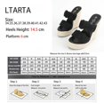 thumbnail image 3 of Women's Slippers Sexy New Straw Knitted Simple High Heel Slope Heel Waterproof Platform Car Model LFD-10368-A65, 3 of 6