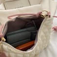 thumbnail image 1 of Bolsos de hombro para mujer, bolso de compras plisado informal, bolso para axila con bolas de masa hervida (rosa), 1 of 8