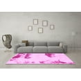 thumbnail image 3 of Ahgly Company Indoor Square Abstract Pink Modern Area Rugs, 3' Square, 3 of 4