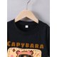 thumbnail image 2 of Girls' Cute Capybara Milk Tea Graphic T-Shirt - Soft & Stretchy Cotton Blend, Casual Crew Neck Short Sleeve Tee for Summer Fun, Capybara T Shirt, 2 of 5