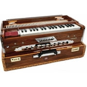 Naad Exclusive Concert Quality Portable 9Scale Changer Indian Teak Harmonium With Bag 2023 Brown