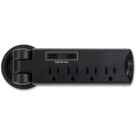 UPC: 0073555206920 | Safco Pull-up Power Module with USB Charging Port in Black
