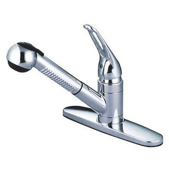 Kingston Brass Kb701Sp Robinet de Cuisine à Poignée Simple - Fini Chrome Poli