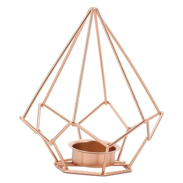 Candelabro geométrico para velas de té de oficina Diamante
