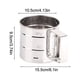 thumbnail image 1 of Tamiz de harina con escala medidora, tamiz de coctelera de acero inoxidable, tamiz de harina de acero inoxidable, taza tamizadora para harina, diseño fácil de usar, 1 of 8
