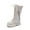 z17Beige, variant on CAIXIA Girls Boots Girls Knee High Boots with Side Zipper Lace-up Sparkly Riding Shoes for Kids Party Christmas Holiday,Silver