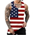 thumbnail image 3 of WAENQINLA Men's 250th Anniversary USA Flag Tank Tops Casual Crew Neck Sleeveless Shirts Lightweight Red White and Blue 4th of July Graphic Tee S-4XL, 3 of 8