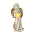 thumbnail image 1 of Estatua de ángel de jardín con energía solar de resina de 11,8 pulgadas de alto para patio, regalo de condolencia, decoración de cementerio multiusos, 1 of 9