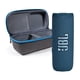 thumbnail image 1 of ¡Paquete de altavoz Bluetooth inalámbrico portátil impermeable JBL Flip 6 con divvi! Estuche rígido premium - Azul, 1 of 5