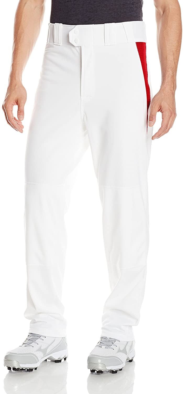 Rawlings Men's Relaxed Fit VNotch Insert Baseball Pant, White with