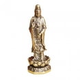 thumbnail image 4 of Estatua de Bodhisattva Guanyin de latón de 4,6 cm, decoración de escritorio, escultura mitológica china Estilo A, 4 of 9