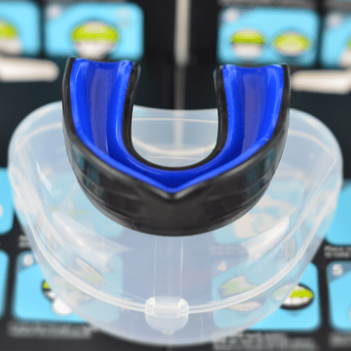 Oral Mart Boxing Mouth Guard (AdultSized) Sports Mouth Guard Boxing (Black/Blue)