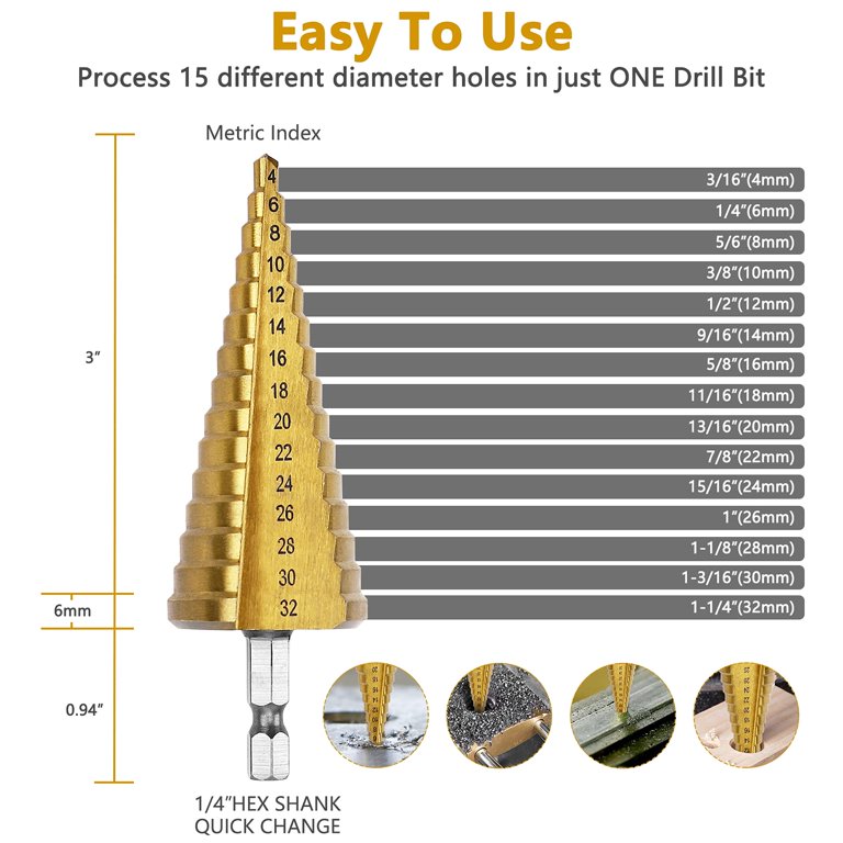 16mm step 2024 drill bit