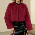 thumbnail image 5 of Ladies Cropped Faux Fur Coat - A Stylish Winter Essential Faux Fur Cardigan Short Jacket Women's Plush Jacket, 5 of 5