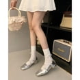 thumbnail image 3 of Mary Jane-zapatos de tacón medio para mujer, calzado Retro de Ballet grueso con hebilla cruzada, suela suave poco profunda, novedad de 2024, 3 of 5