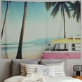 thumbnail image 2 of Chilfamy  Beach Tapestry Wall Hanging Coconut Tree Wall Tapestry Surf Tapestry Bohemian Tapestry Hippie Tapestry Bedroom Living Room Dorm Art Wall Hanging 50x40inch, 2 of 6