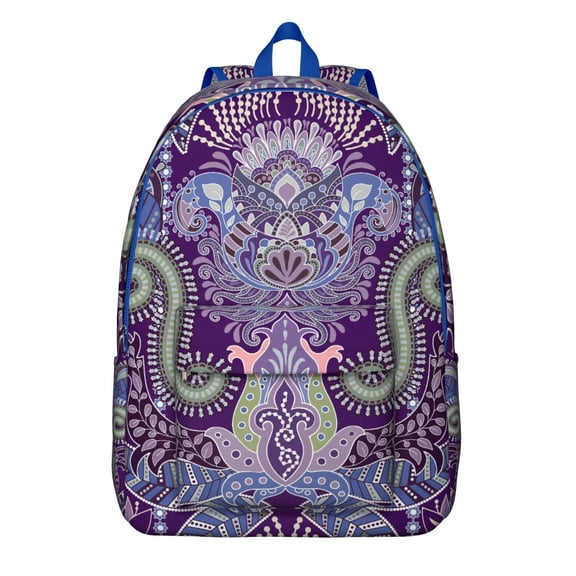 Classic Paisley Pattern Backpack with Vintage Floral and Abstract Ethnic Designs