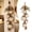 Beige, variant on Rustic White Pumpkin Hanging Swag, Pumpkin Fall Wall & Door Decor, Wooden Pumpkins with Plaid Bow and Optional Warm LED Lights for Farmhouse Fall Door Decor